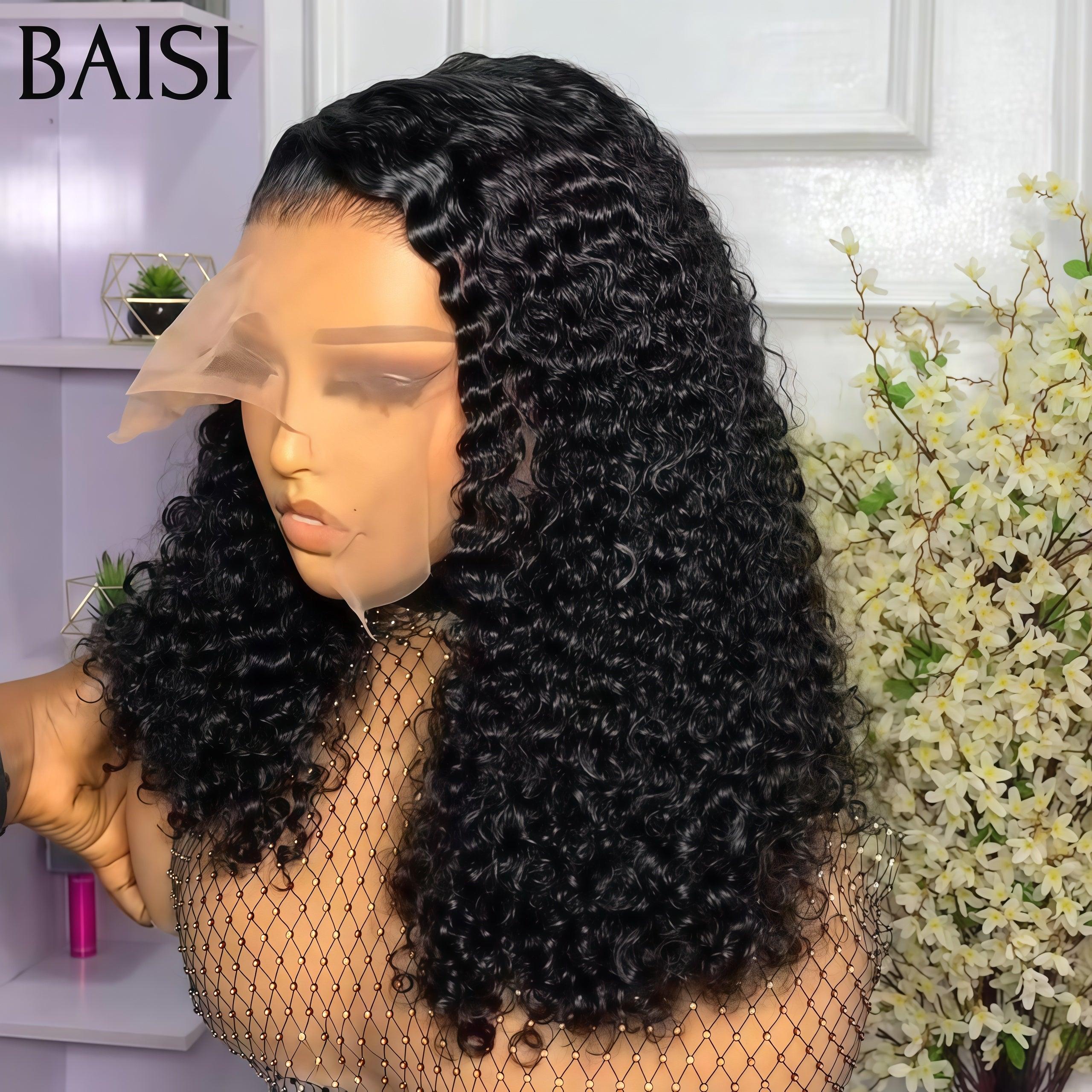 BAISI Achetez 2 perruques minimum au prix d'usine fournisseur 13X4 Coupe Pixie Lisse En noir Miel T1B/27# ou 13X4 lace curly wave 14 Pouces SDD 250% densité 100% Vrais Cheveux Humains (Pas Besoins De Code)