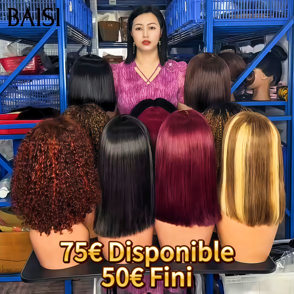 BAISI 1 Perruque 75€ Facile à Revendre modèles au hasard selon le stock sans retour en 100% Cheveux Humains