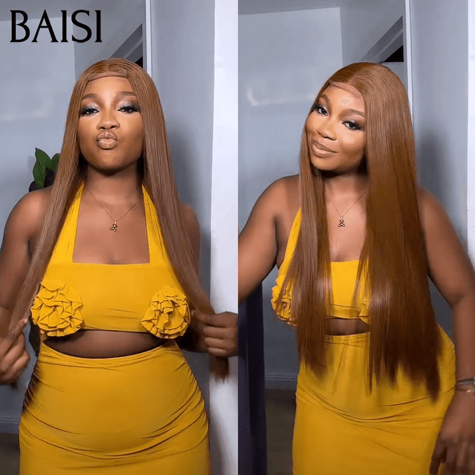 BAISI 100% vietnam Hair 5x5 HD lace ondulé 22 pouce 249€ 300% densité 100% Bonne Qualité ou 2x6 Lace SDD lisse en couleur Marron 20 Pouces 100% Cheveux Humains