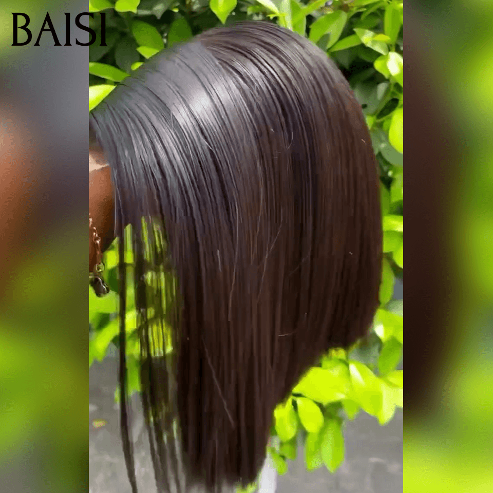 BAISI 13x4 frontal Lace Perruque 10 Pouces raw hair 76€ ou 2X6 lace lisse 10 pouces bob de luxe 98€