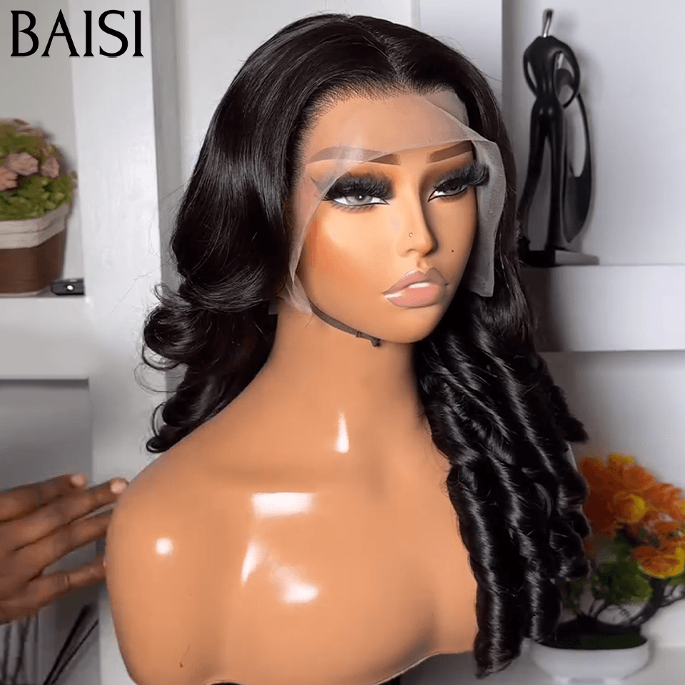 BAISI Arrivage Bcp de volume 13x4 lace perruque 16 pouce Spring Curl 250% densité 159€en 100% cheveux humains en cheveux indians brésiliens de bonne qualité BS65
