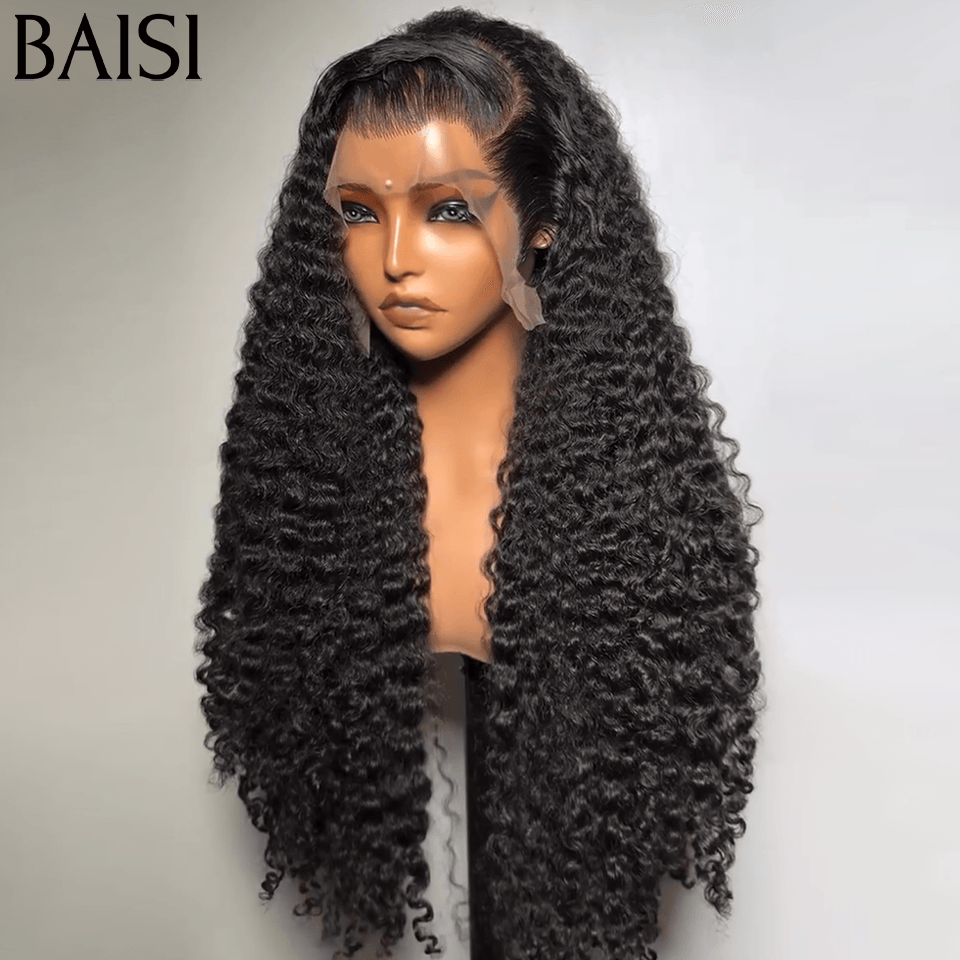Parrucca a onda sciolta con chiusura 4x4 BAISI 100% capelli umani brasiliani capelli indiani di buona qualità