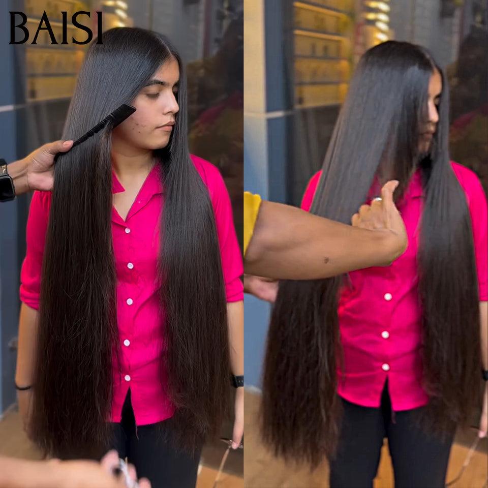 BAISI 13X4 lace frontal liso + 1 pente elétrico = 118€ ou 13x4 lace frontal encaracolado em 100% Raw Hair
