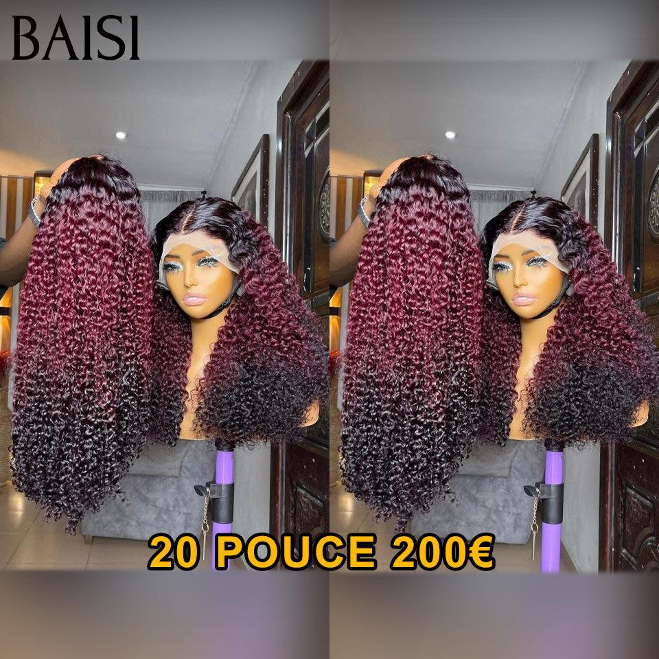 Parrucca riccia frontale in pizzo grande 13X6 BAISI 300% volume 20 pollici in capelli umani al 100%