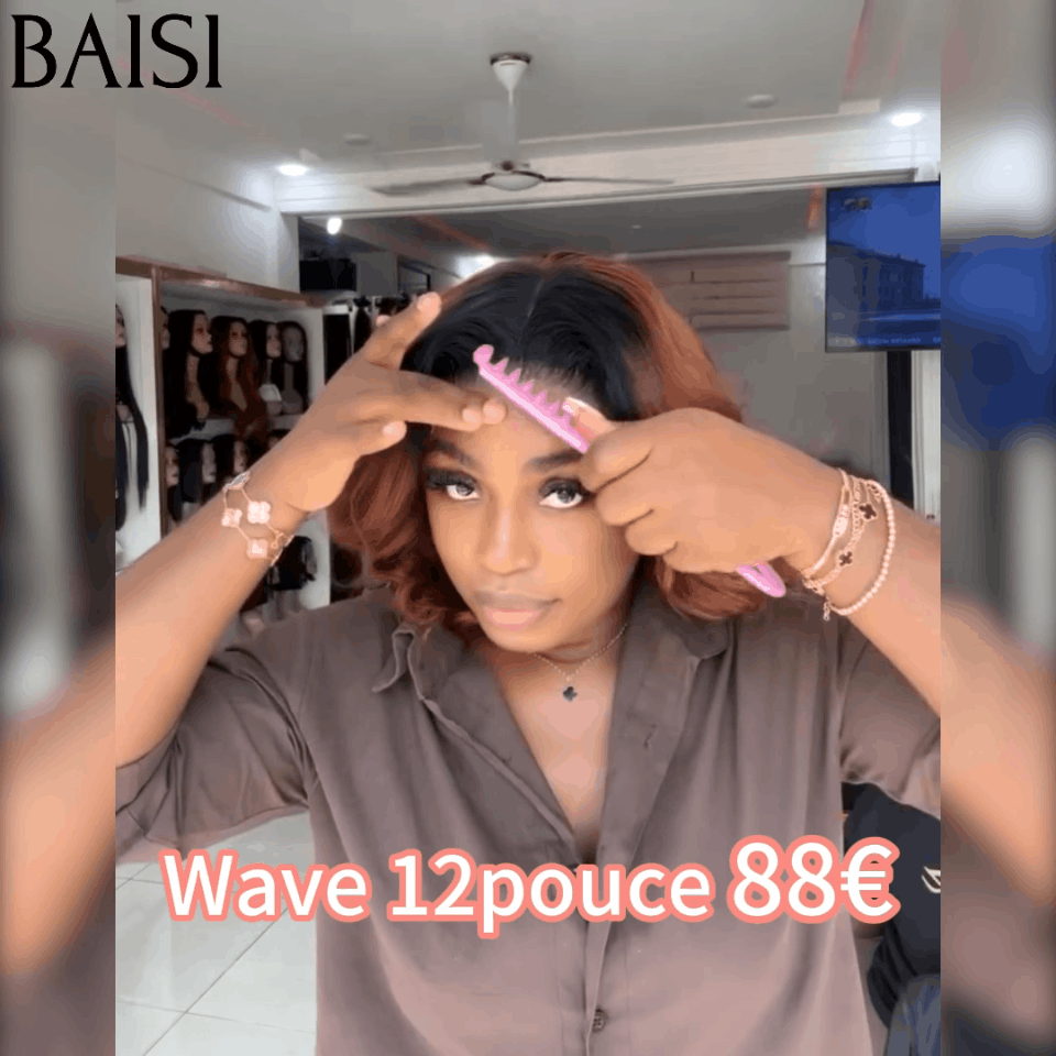 BAISI 4X4 lace Perruque Bouclée Egg Wave Couleurs Marron 1BT33# 12 Pouces 88€ en 100% Cheveux Humains F-025 FR38