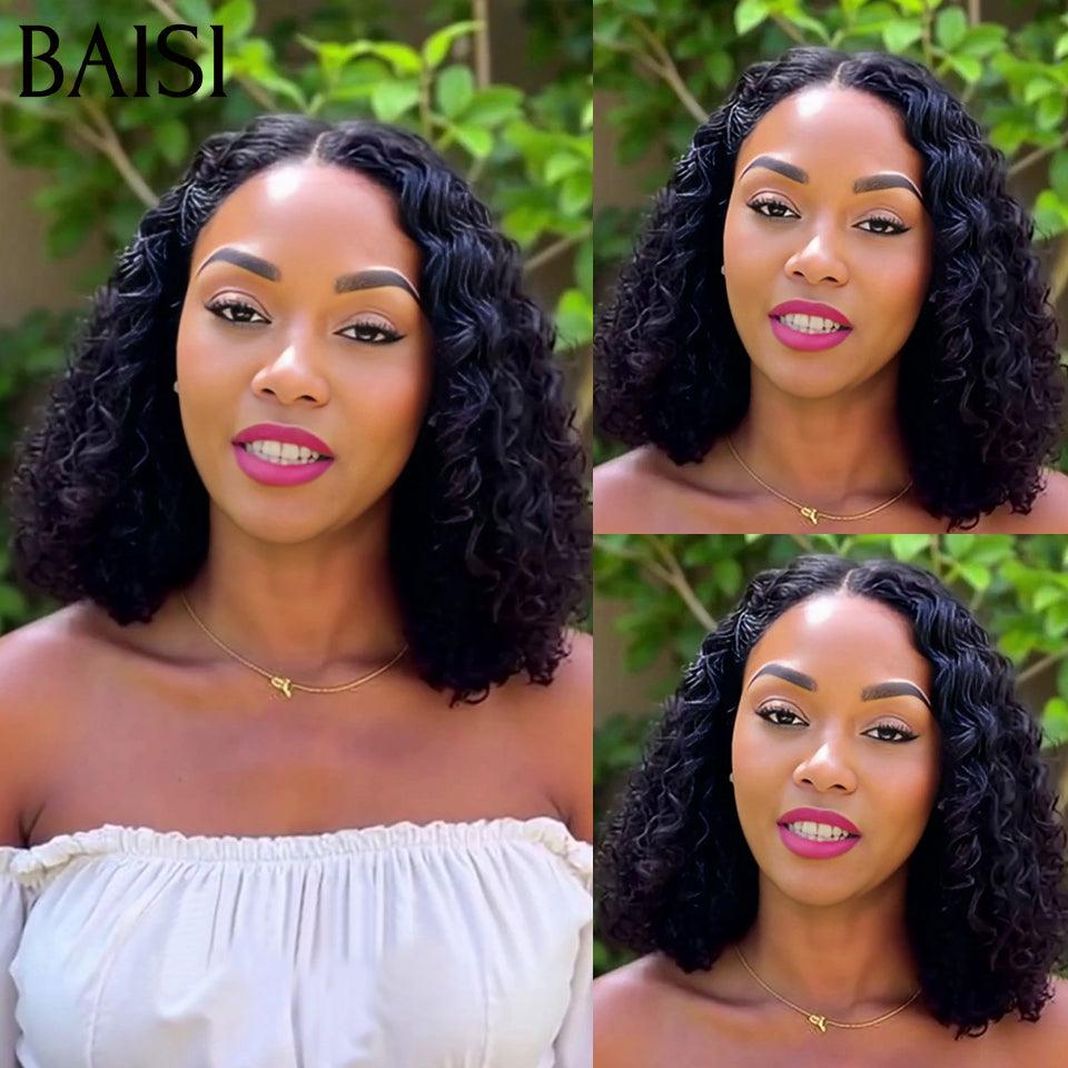 BAISI Promo de São Valentim Metade do Preço 95€ Peruca T Part Lace caracóis afro Na Cor PRETO 12 Polegadas ou 300% Densidade 30 Polegadas 369€ em 100% Cabelo Humano MP50