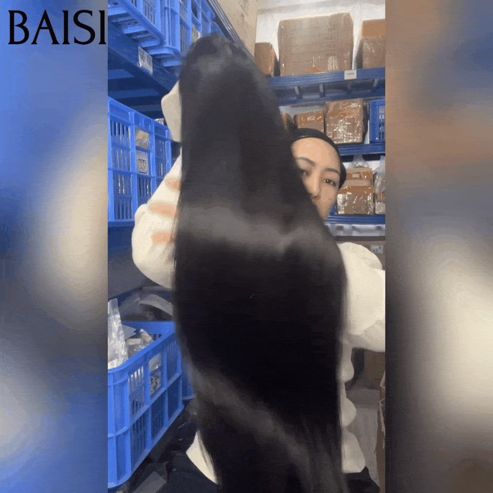BAISI 13X4 Perruques SDD BONE STRAIGHT 100% Vietnam Hair Lisse A1 Fabriquées par les cheveux double drawn mèches vièges volume 250% densité plus de 20 ans d' utilisations B