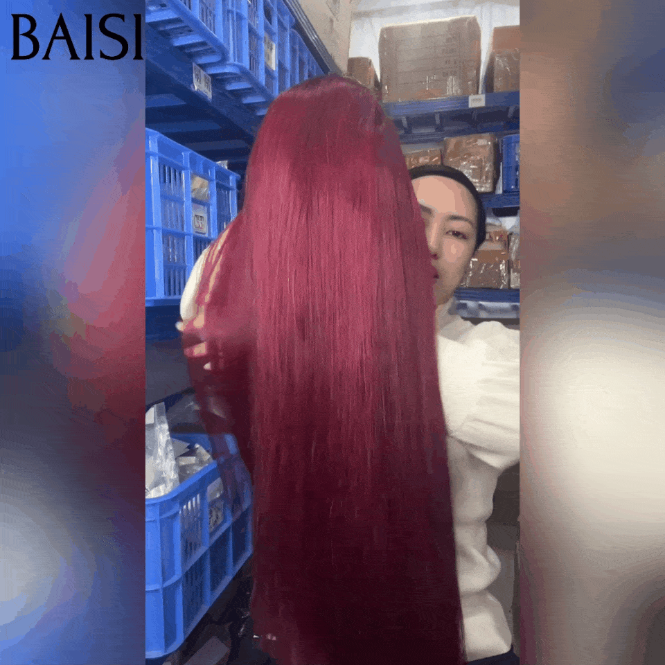 BAISI 2X6 Luxury Wigs 100% Vietnam Hair Straight in Brown and Black color 1BT30# 300% density more than 20 years of use A1 Made by hair double drawn virgin strands volume