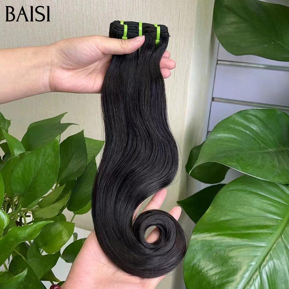 BAISI 15A Grade 3 Boules de Tissages Cheveux Vierges 100% Vietename Hair Double Drawn Fumi Hair hook straight Lisse