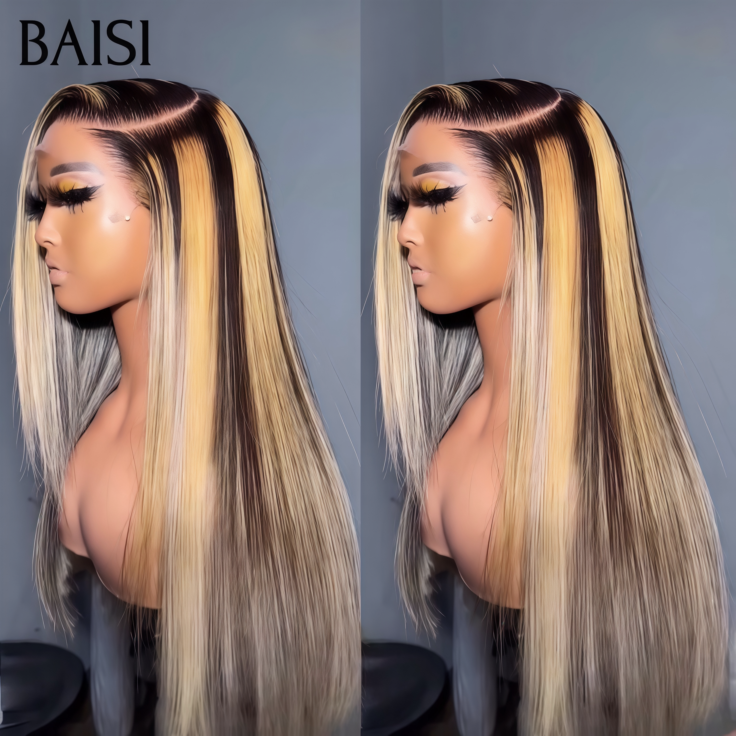 BAISI 13x4 Lace Vietnam Hair frontal lace perruque Lisse Haute Qualité Moitié prix 20 pouce Vietnam Hair 259€ en Couleurs personnalisées SDD BONE Straight