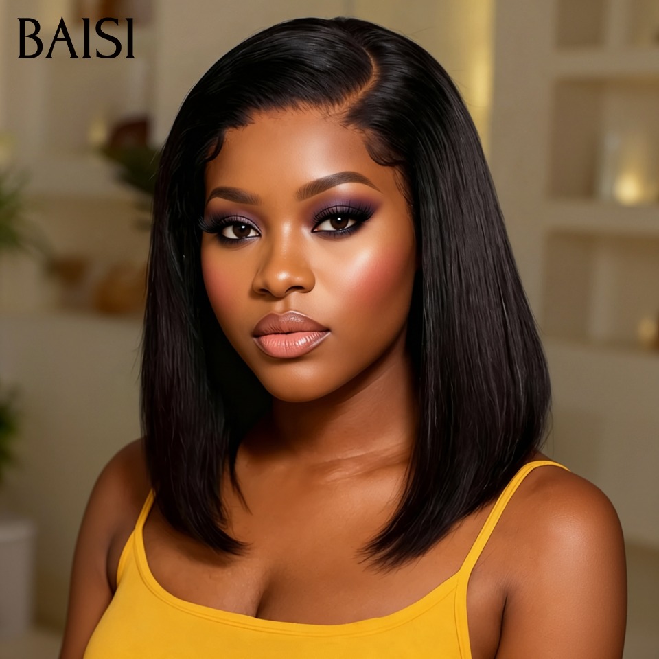 BAISI 13x4 frontal Lace Perruque 10 Pouces raw hair 76€ ou 2X6 lace lisse 10 pouces bob de luxe 98€