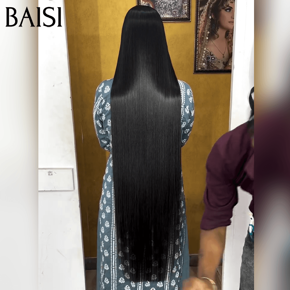 BAISI Perruques de Luxe 2x6 Lace SDD Bone straight Perruque Lisse En 100% Cheveux Humains Vietnam Hair 300% densité plus de 20 ans d' utilisations