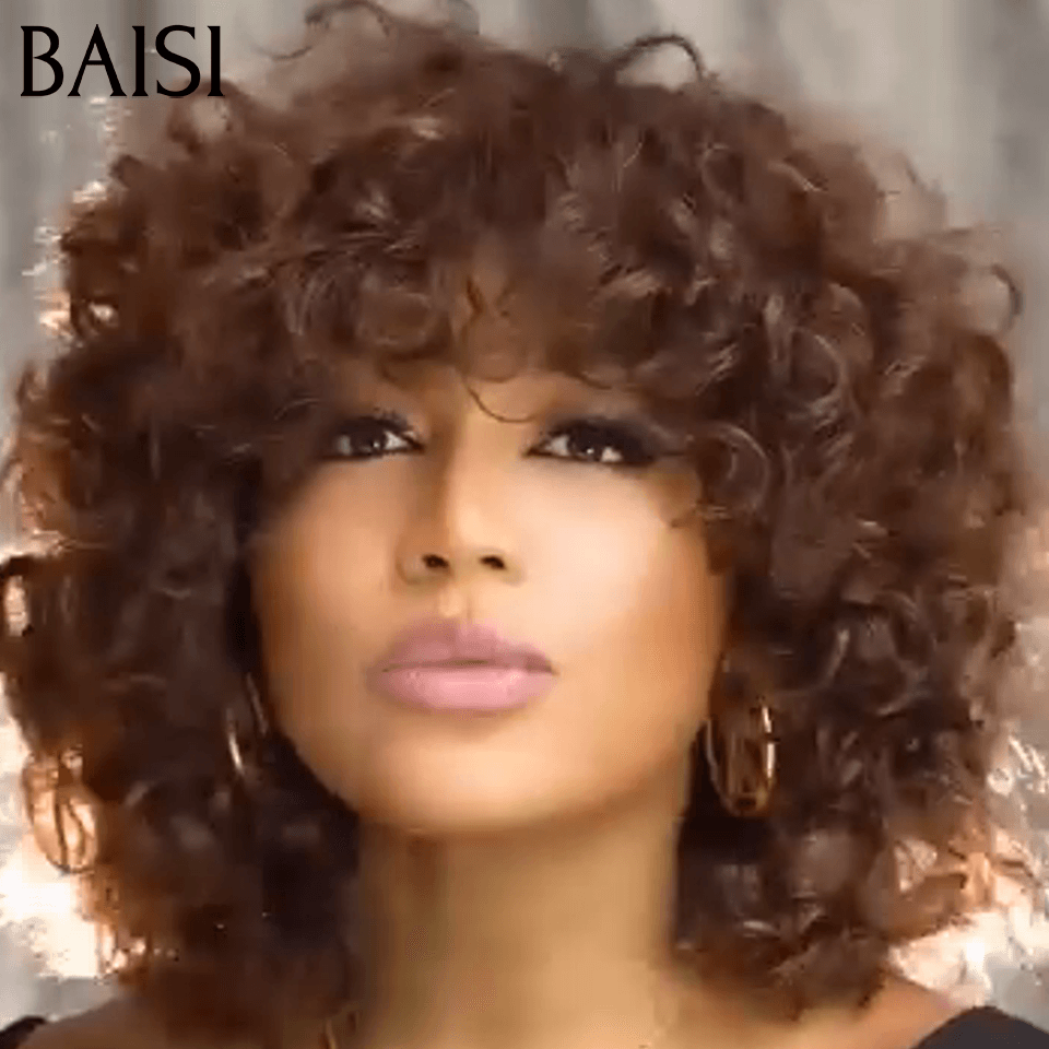 BAISI Offre Flash Perruque Bob EGG wave avec Frange 4 Couleurs Sans Lace en 100% Cheveux Humains BS65