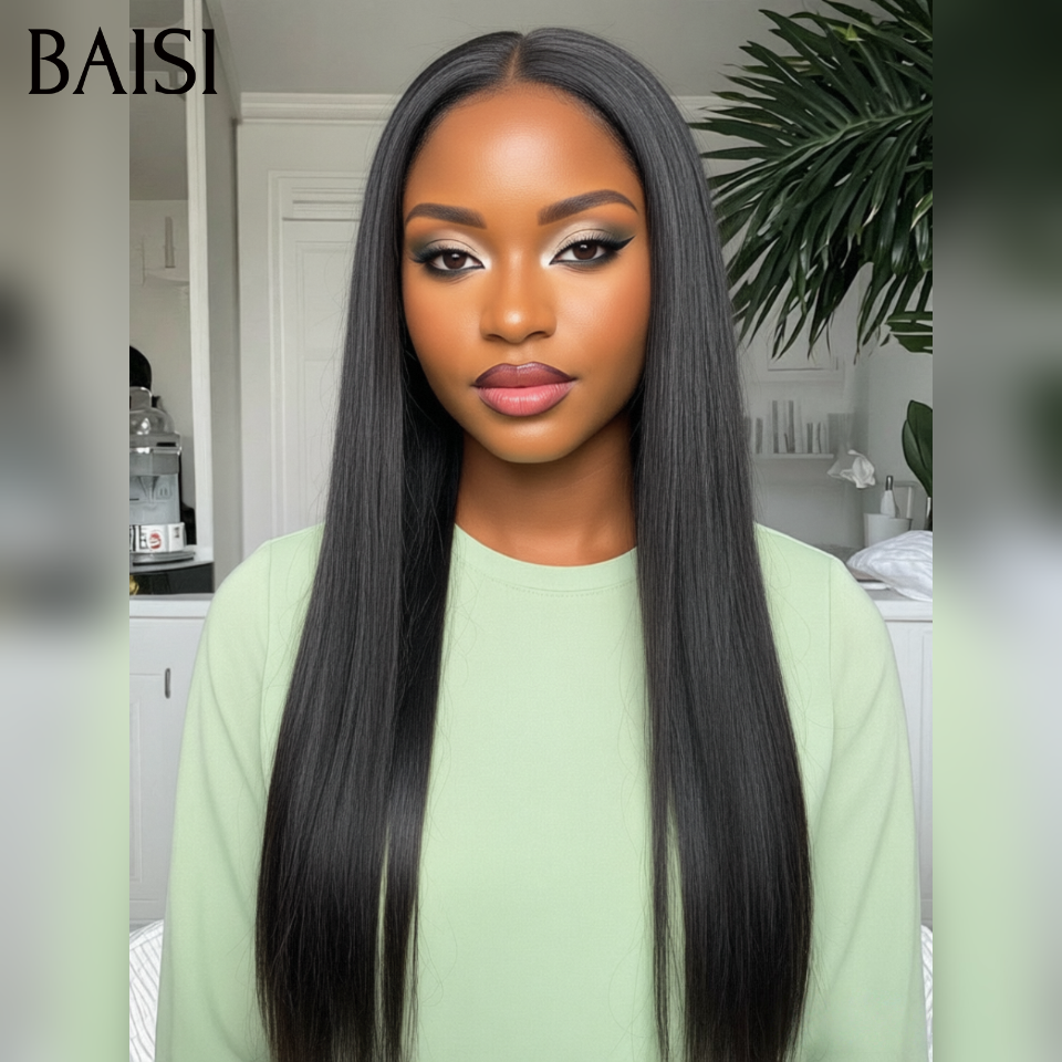 BAISI frontal em renda 13x4 liso 20 polegadas Raw Hair 120€ ou 2 perucas 314€ sem cola, fácil de usar e renda já cortada em 100% cabelo humano verdadeiro