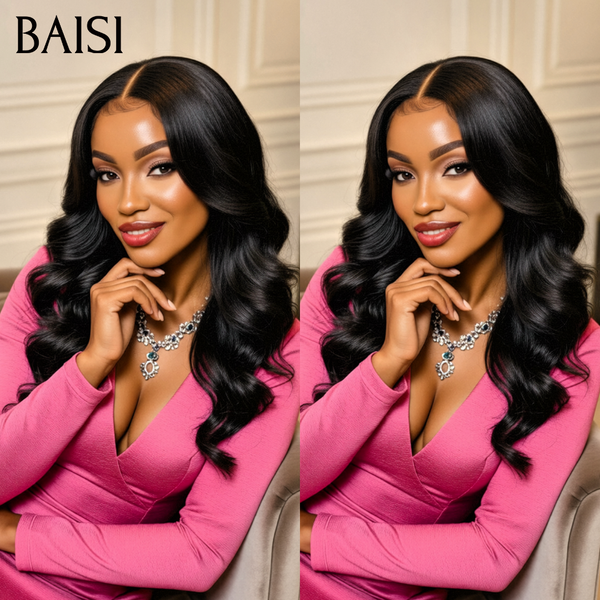 BAISI vente flash 13X4 lace frontal body wave 20 pouce 109€ NOIR ou Bordeaux 159€ 18 Pouces 100% vrais cheveux humains