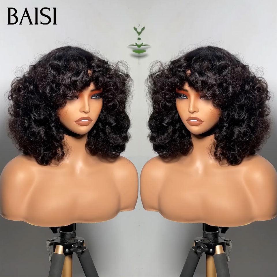 BAISI Perruque RAW HAIR 300% Volume egg wave avec Frange 10 Pouces 79€ plus de 10 ans d'utilisation avec très bon soins BS65