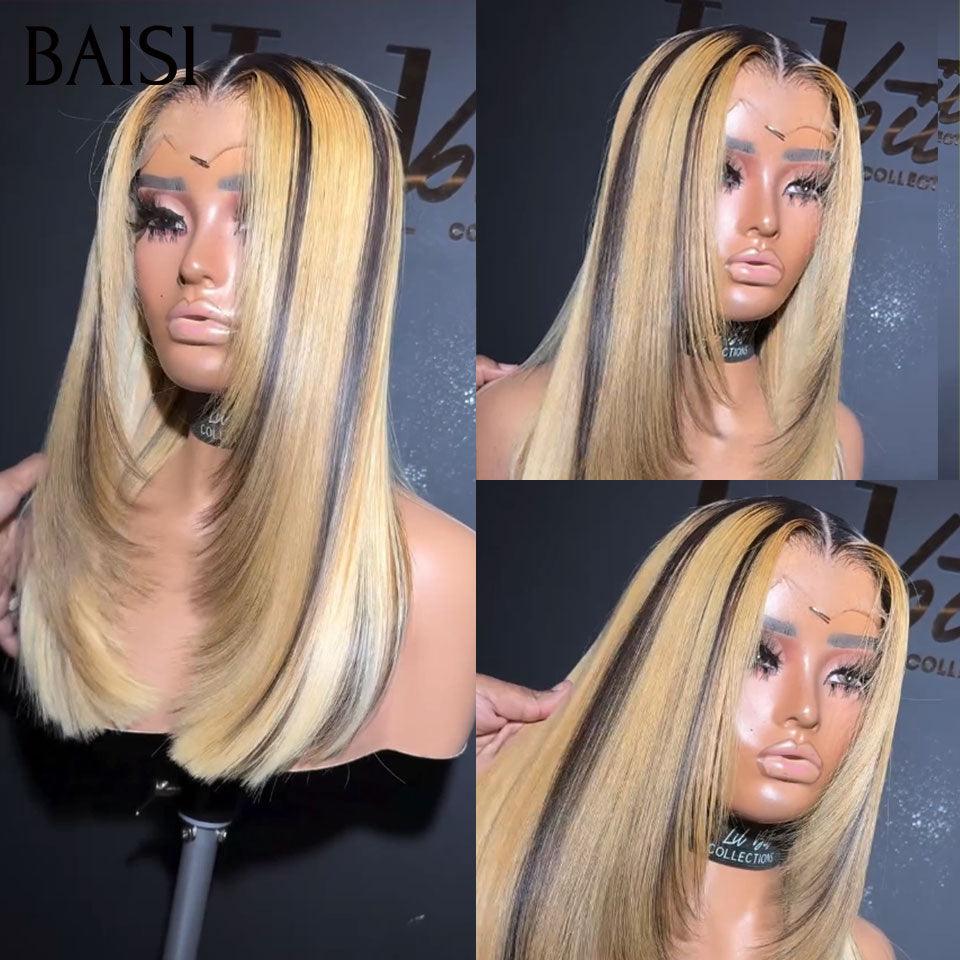 BAISI perruque 13x4 Lisse 16 pouces 176€ en Couleurs personnalisées en 100% vrais cheveux humains FR38