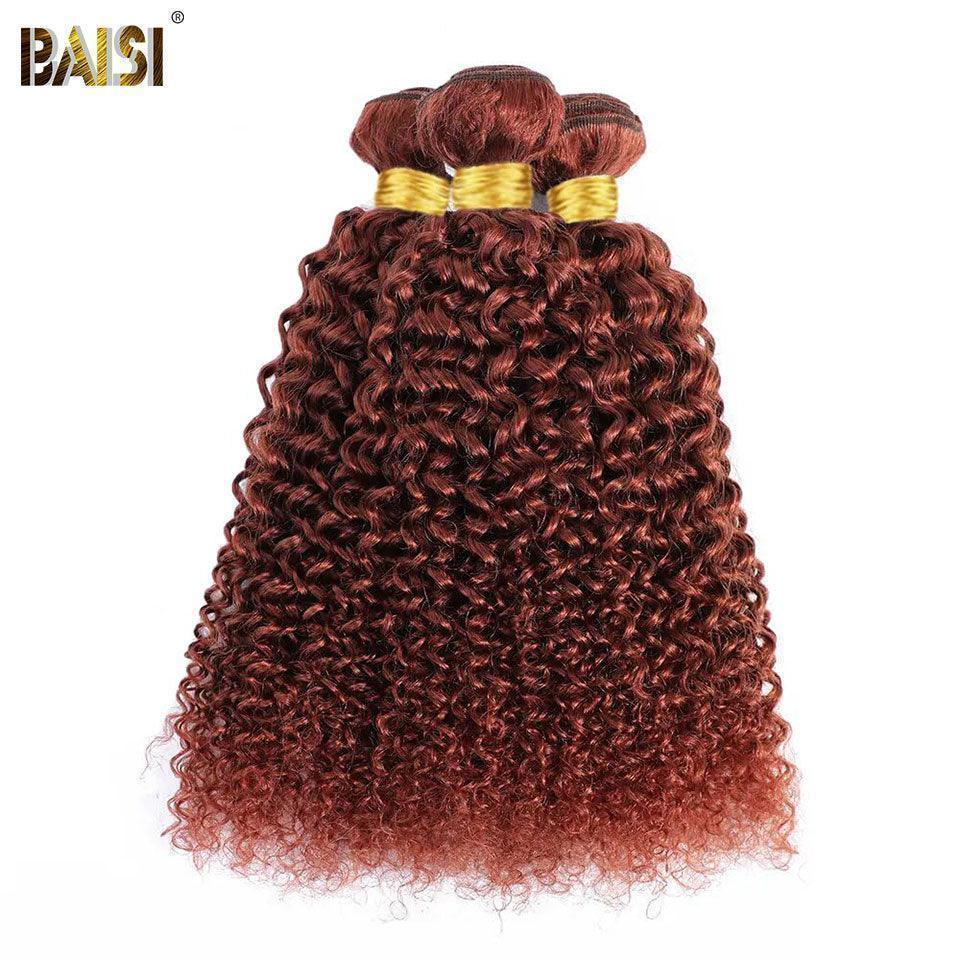 BAISI 12A Tissage Mèche 3 boules 33# En 100% Cheveux Humains curly wave