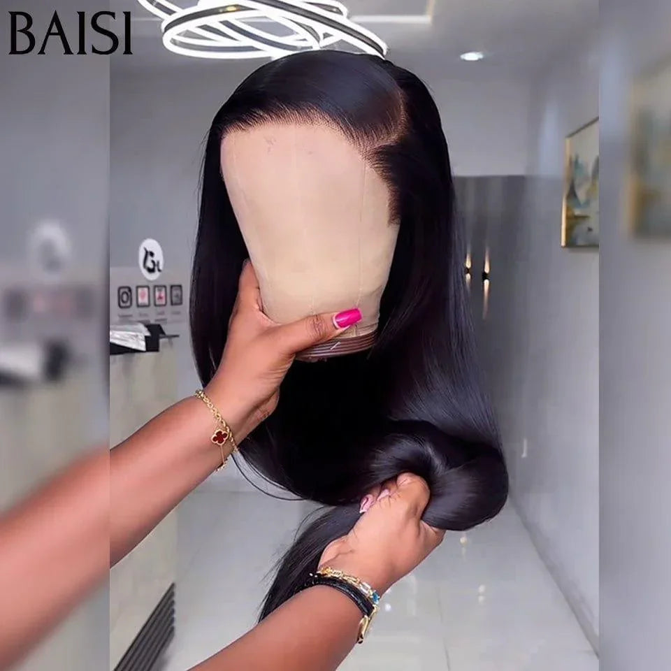 BAISI 15A SDD BONE STRAIGHT 100% Cabelo Vietnamita 13X4 Perucas de Luxo Liso A1 Fabricadas com cabelo double drawn mechas virgens volume 250% densidade mais de 20 anos de uso