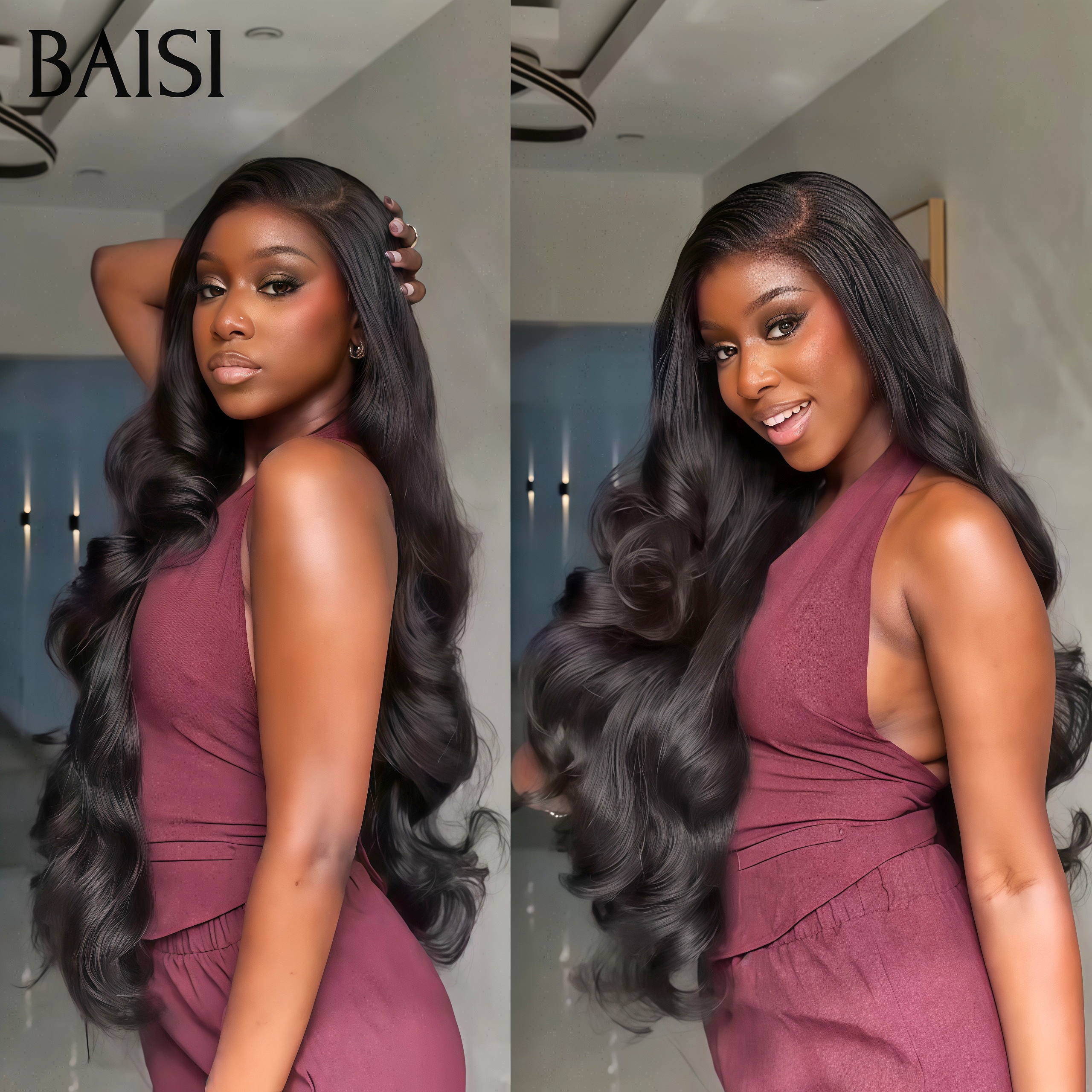 Grande Promo 13x4 lace frontal Perruque Body wave raw hair 20 Pouces 106€ en France en couleur NOIR en 100% Cheveux Humains