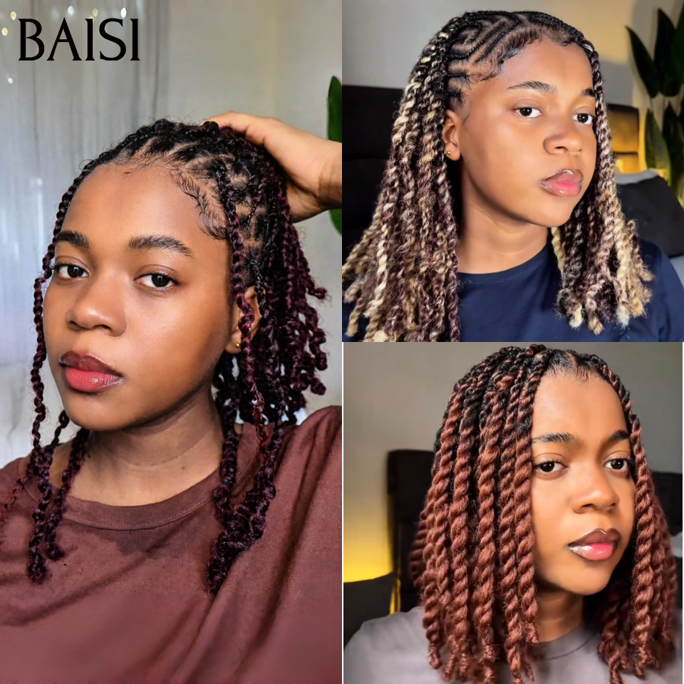 Nouveau produit Full lace Perruque en 3 couleurs disponibles avec coiffure tressée natte Coiffure déjà faites en 100% Cheveux Humains