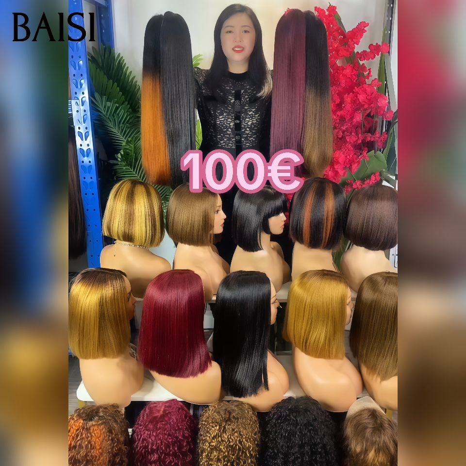 BAISI Prix en Gros 4 perruques 24 Pouces 100€ ou 10 perruques 150€ (4pièces 24 pouce + 6 pièces 12 pouce ) cheveux naturels stock limité blended humain hair sans retour