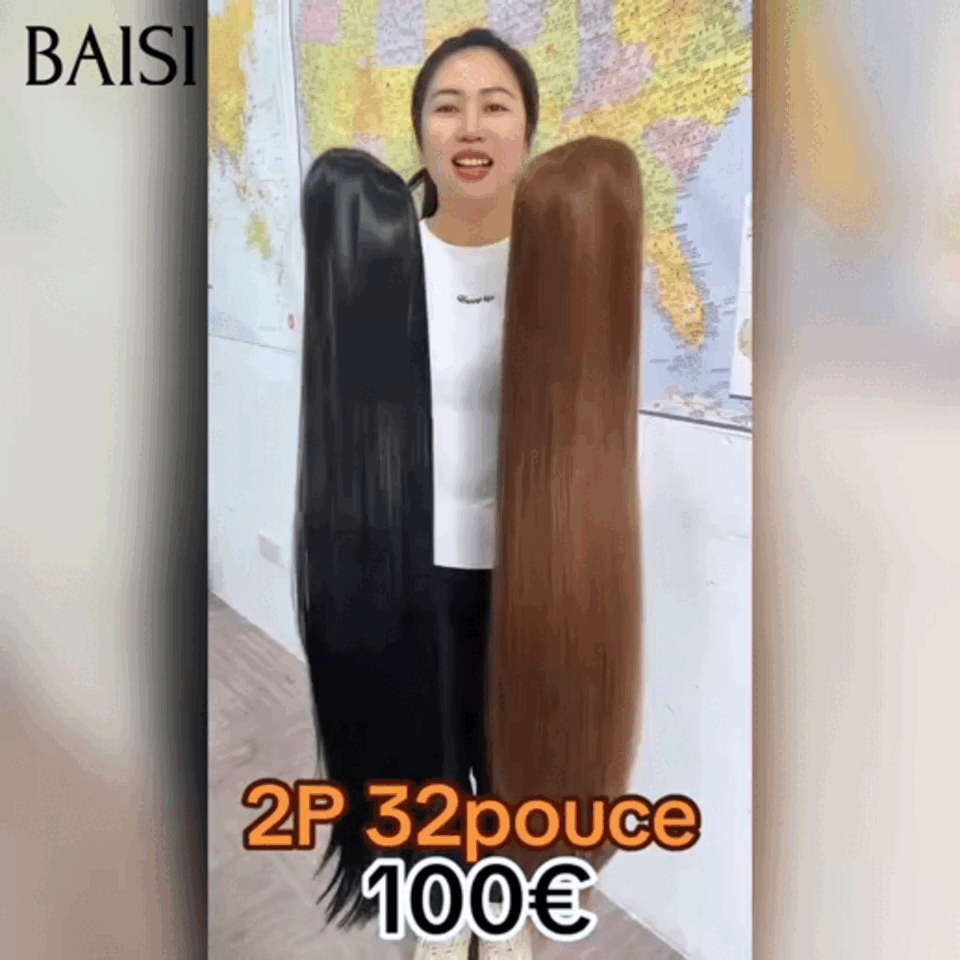 Prix en Gros 2 perruques 32 pouce 100€ lace lisse cheveux naturels BLend human hair soldes sans retour