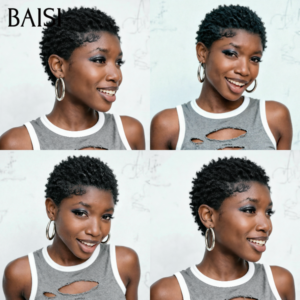 BAISI afro curly Noir+ Fer+ bonnet gratuite 59€