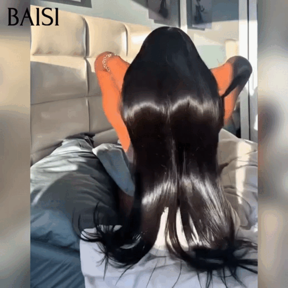 Moitié Prix 13x4 frontal Lace Perruque Lisse 22 pouce Raw Hair 109€ ou 40 Pouces 100€ Lisse avec Frange en Blended human hair