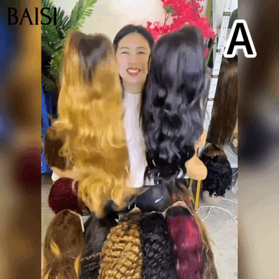 BAISI pour revendre 8 couleurs pour 2 perruques 20 pouces 200€ 13x4 lace frontal Lisse ou curly wave ou body wave en 100% vrais cheveux humains