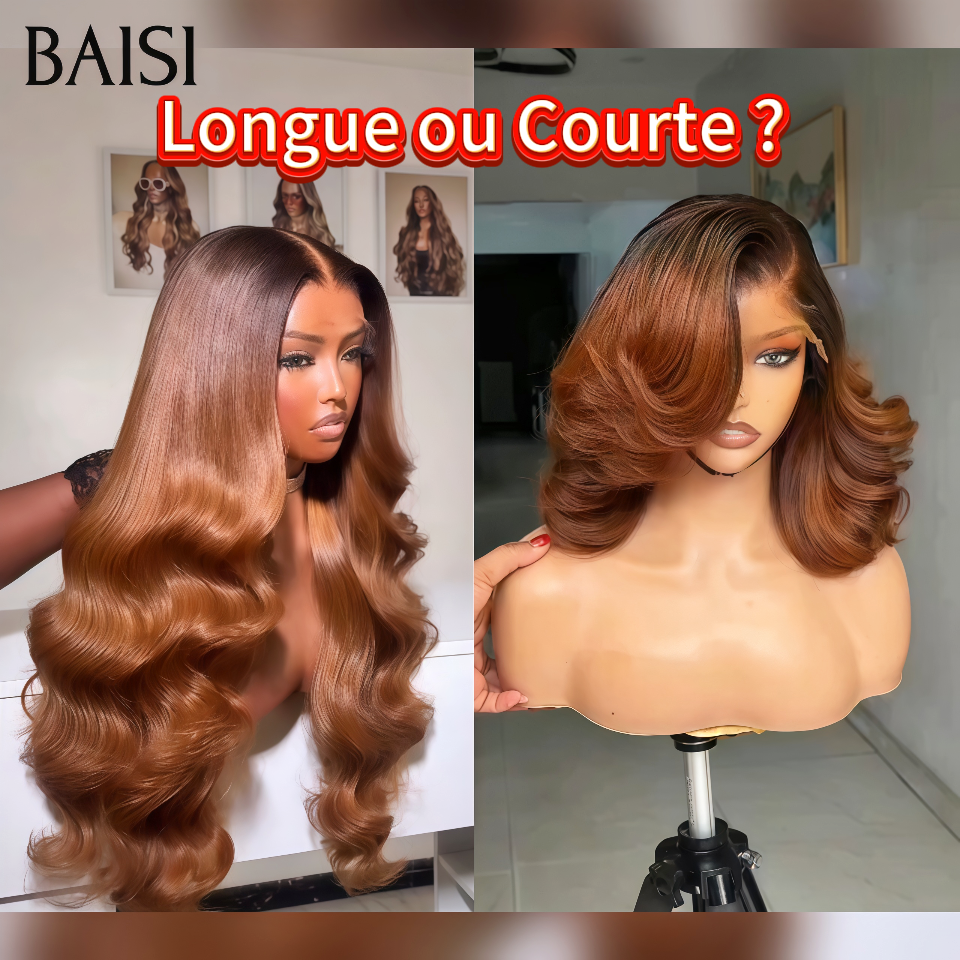 BAISI 13X4 Lace frontale Perruque Promo 18 pouce 115€ pour revendre long body wave en marron 100% Raw Hair en 100% vrais cheveux humains