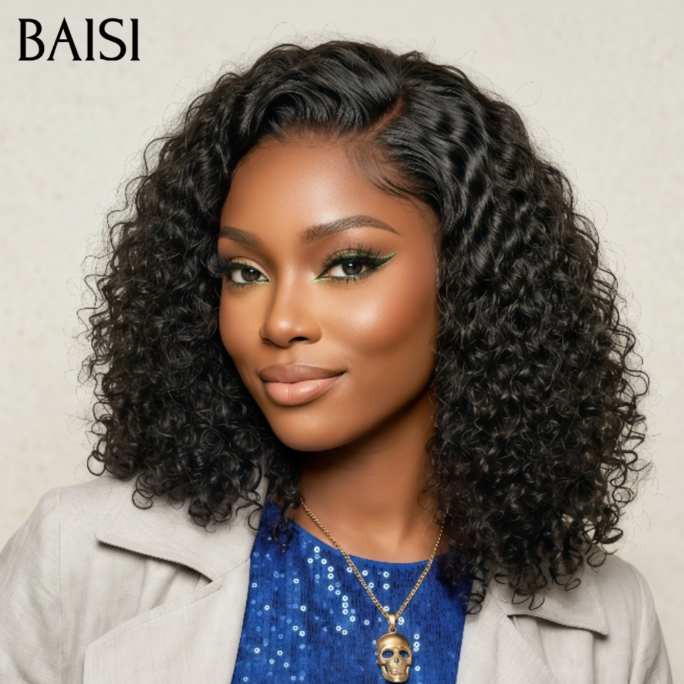 BAISI Parrucca Frontale Bob Deep Wave 79€ a metà prezzo in 100% capelli umani MP50