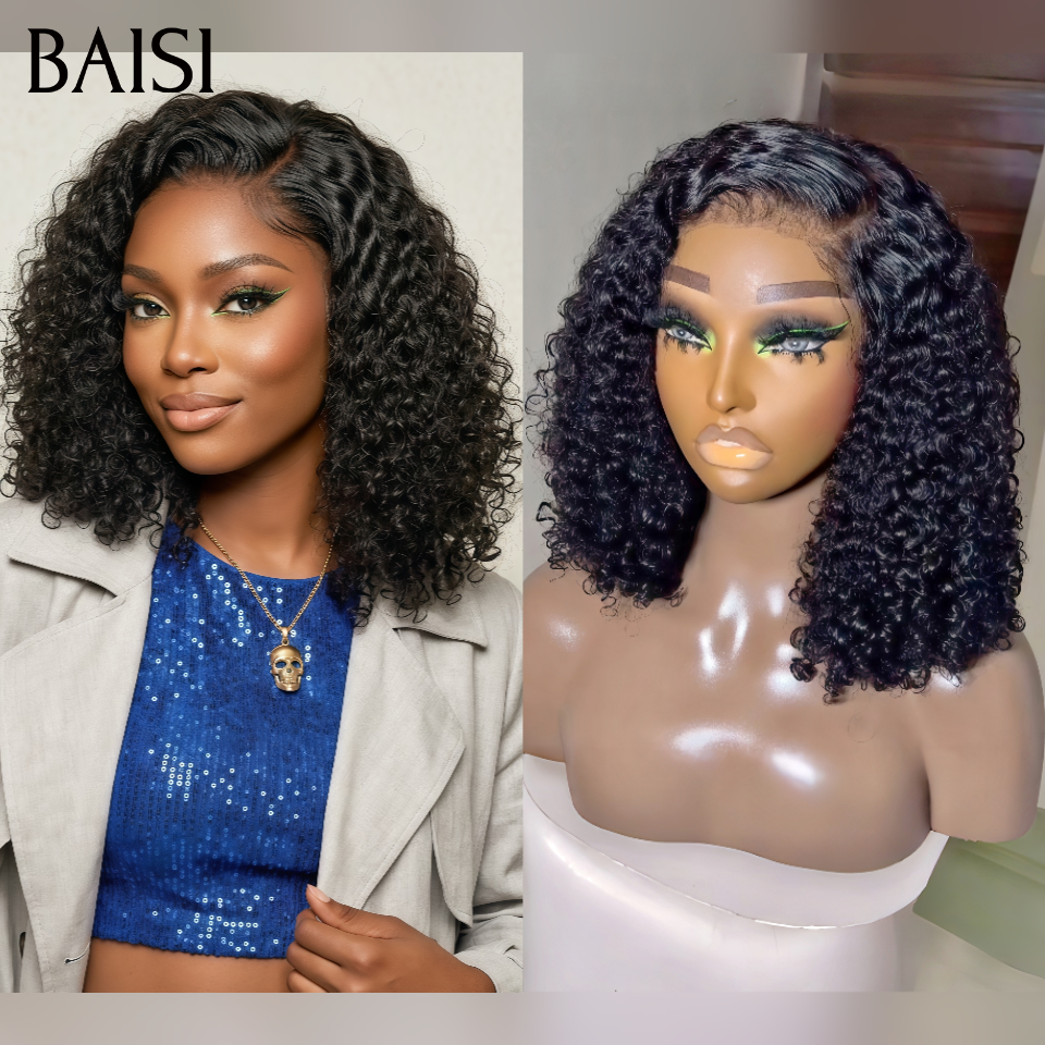 BAISI Parrucca Frontale Bob Deep Wave 79€ a metà prezzo in 100% capelli umani MP50