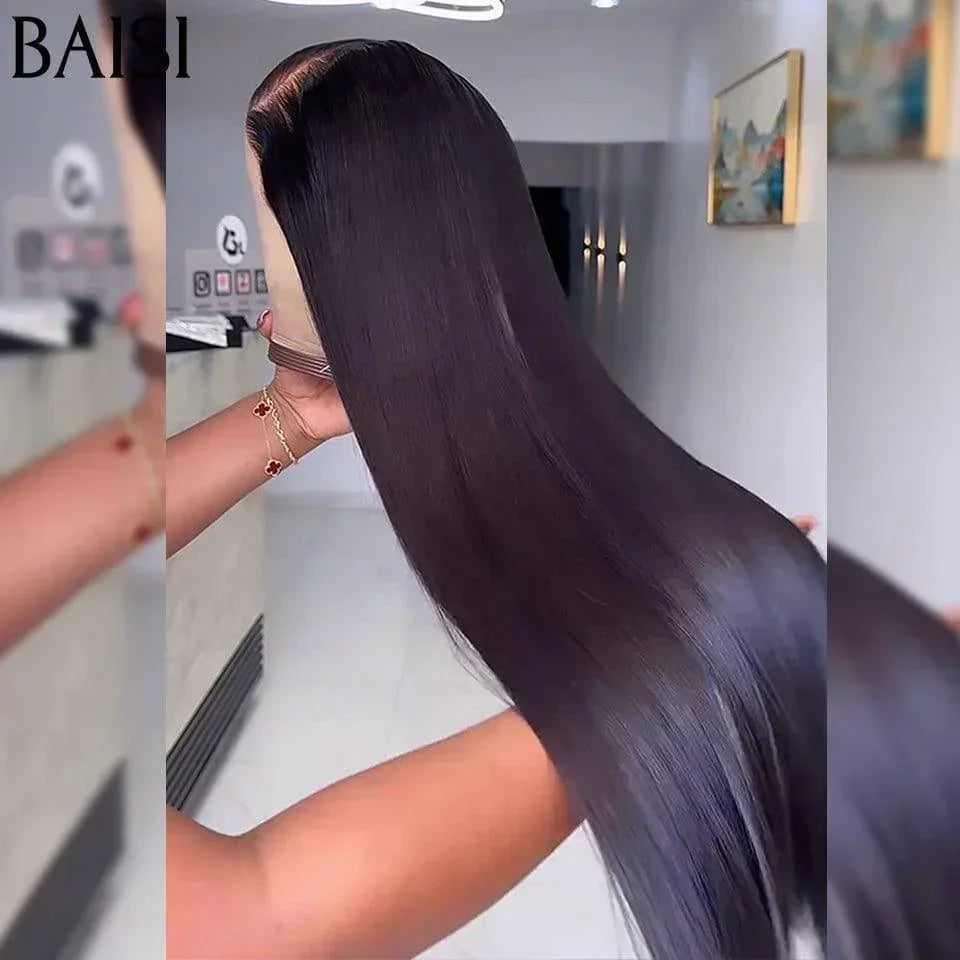 BAISI 15A SDD BONE STRAIGHT 100% Cabelo Vietnamita 13X4 Perucas de Luxo Liso A1 Fabricadas com cabelo double drawn mechas virgens volume 250% densidade mais de 20 anos de uso