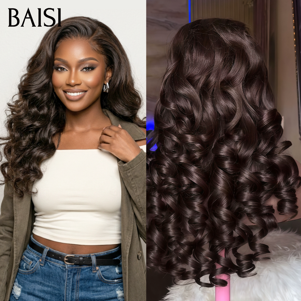 BAISI 13X4 lace frontal Perruque Naturelle wave 20 Pouces Moitié Prix En Couleur NOIR 300% Densité en 100% Cheveux Humains MP50