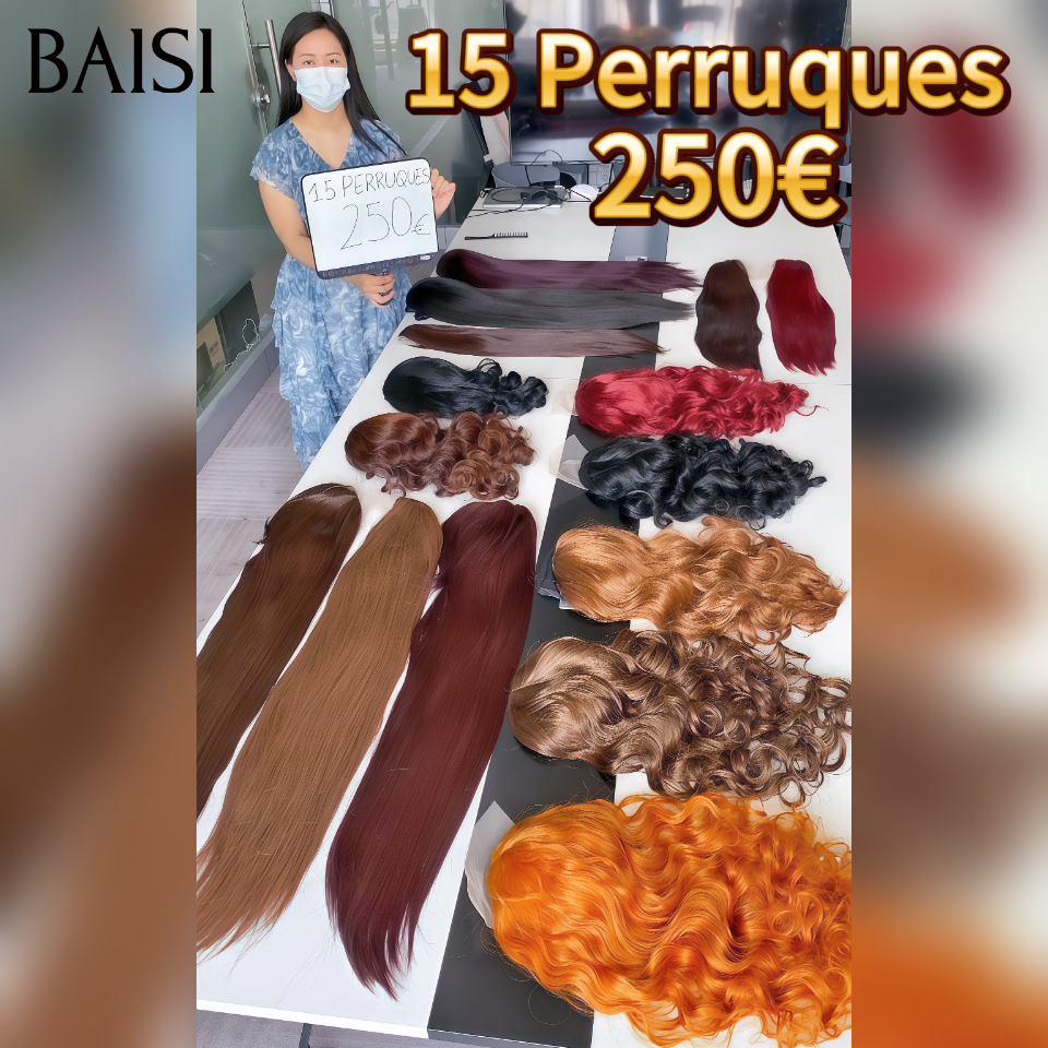 Business usine 1 bob lisse 10P 69€ assurance qualité ou 3 perruques ou 15 perruques 40 pouce 32 pouce 26 pouce 20 pouce 250€ faciles à revendre 100% identique couleurs et texture à la mode nombres limités soldes sans retour