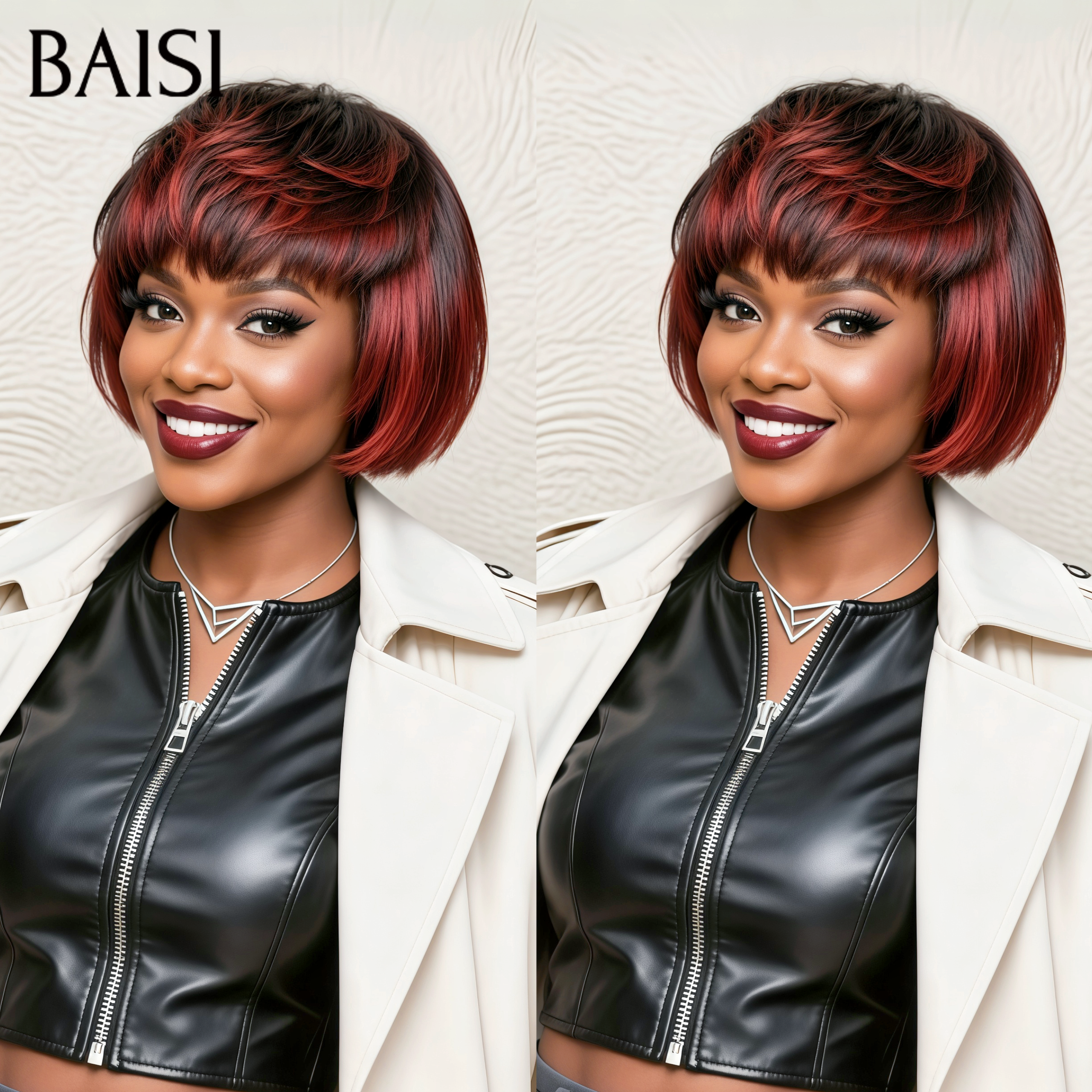 BAISI Nouveau style en couleur Prix cassé 68€ avac Frange en 100% Raw Hair Lace déjà couper