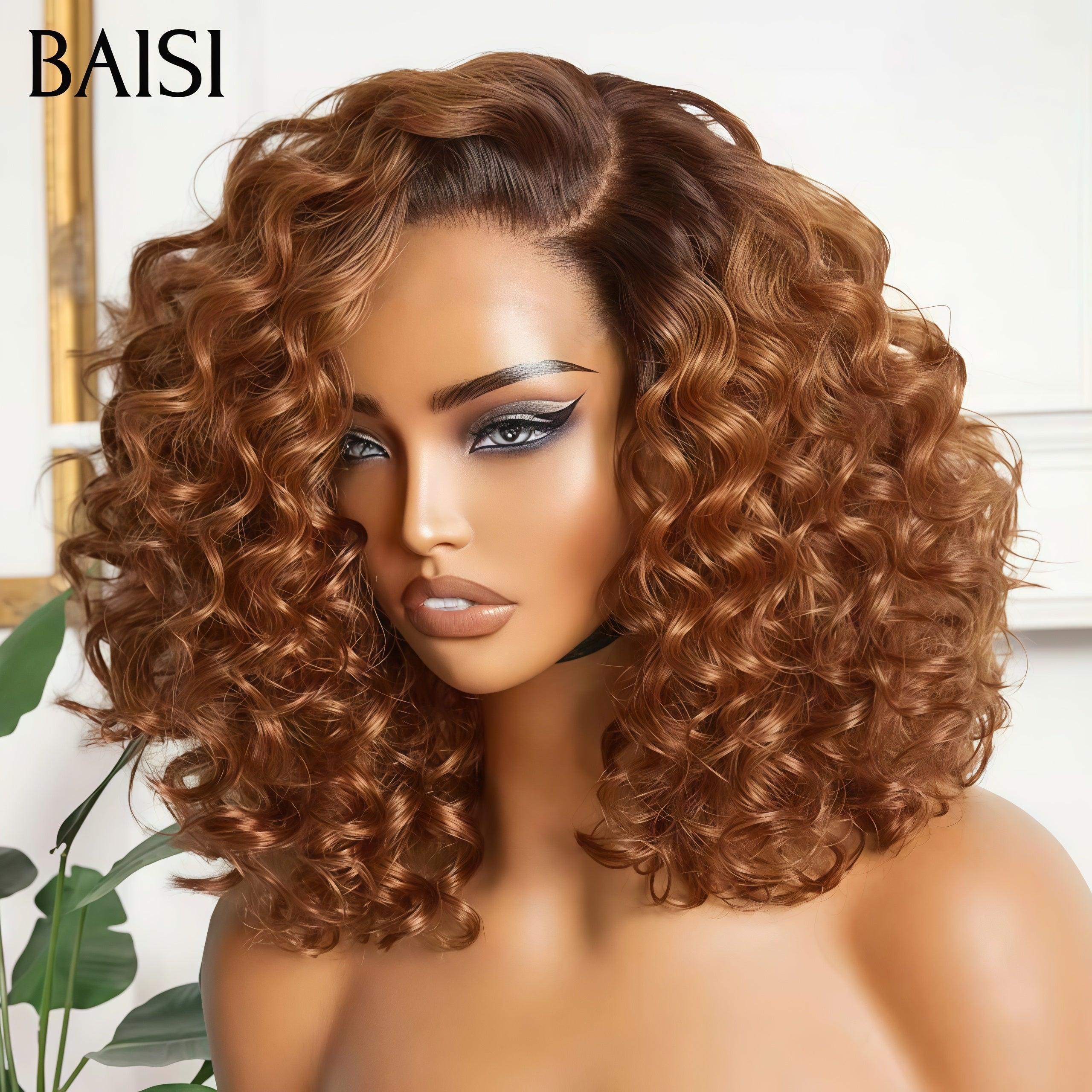 Parrucche BAISI 4X4 Luxury Water Wave € 89,5 a colori 4#Mix30# Densità del 250% 14 pollici in capelli umani al 100% B BS50