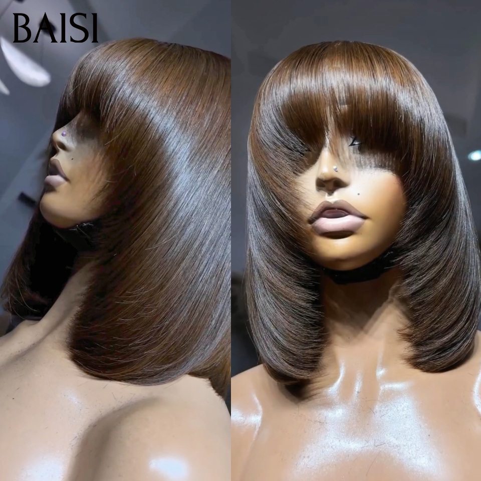 BAISI Perruque Lisse bob 66€ Sans Colle Qualité supérieure SDD Bone Straight 100% Vrais Vietnam Hair 20ans Garantie Utilisation Livraison du Dépôt en France 48H