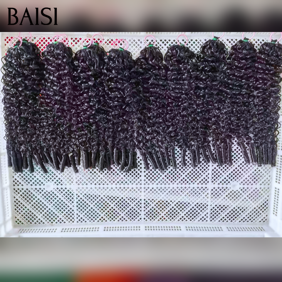 Extensions de Cheveux Humain spring curly Plume Double Tête Style Crochet Hair Extensions crochet invisible & Confort, Garantie 20 ans