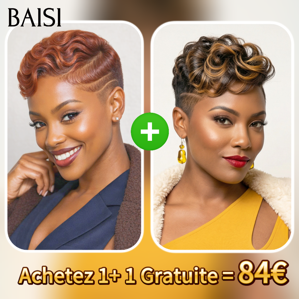 BAISI Acquista 1+1 gratis = 290€ Parrucca di lusso lisci da 16-20 pollici o 4X4 in capelli umani veri al 100% Codice: VIP100