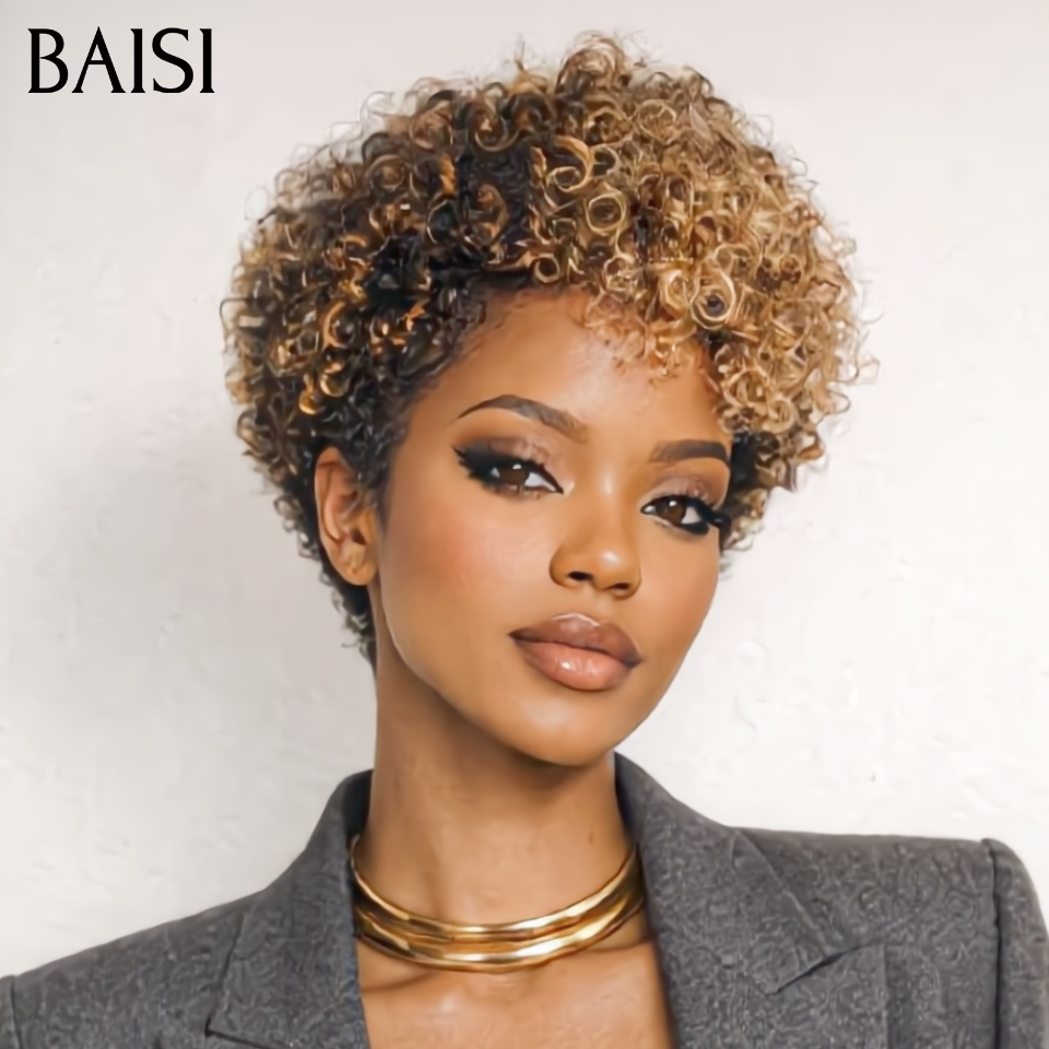 BAISI 2 Pixie Curtas 80€ pixie afro ou 4 Perucas para revenda 310€ em 100% cabelo humano verdadeiro