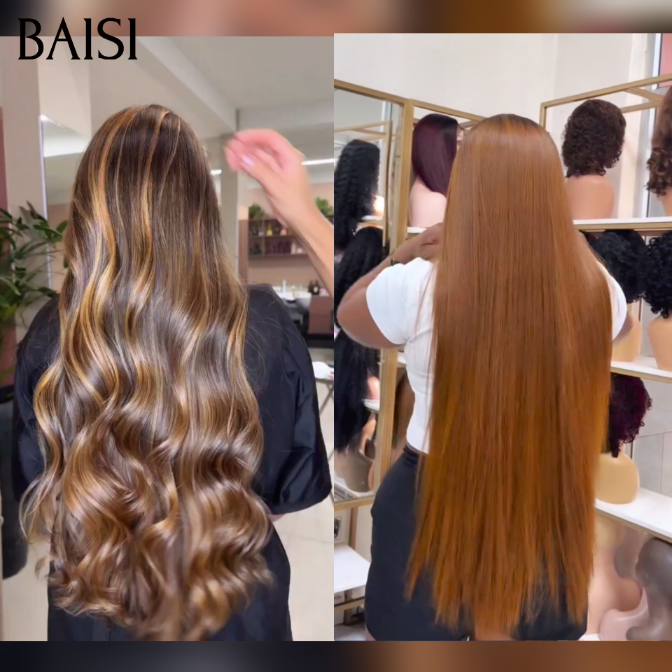 OFFRE SPÉCIALE 99€ Livraison Gratuite boucle wave Mixte plus Lisse marron 100% bonne qualité en 100% Cheveux Humains