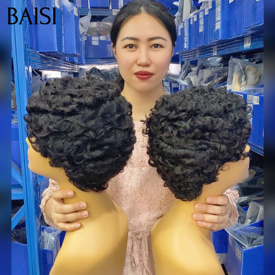 BAISI Lot De Perruque Ventes En Gros 2 Perruques 50€ En 100% vrais Cheveux Humains FR38