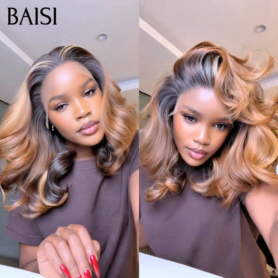 BAISI 13*4 lace frontal Perruque egg wave noir 100€ ou 4/30# 89€ ou Chioma pixie sans lace 39€ finger wave NOIR Moitié Prix Livraison Express 48H en 100% cheveux humains