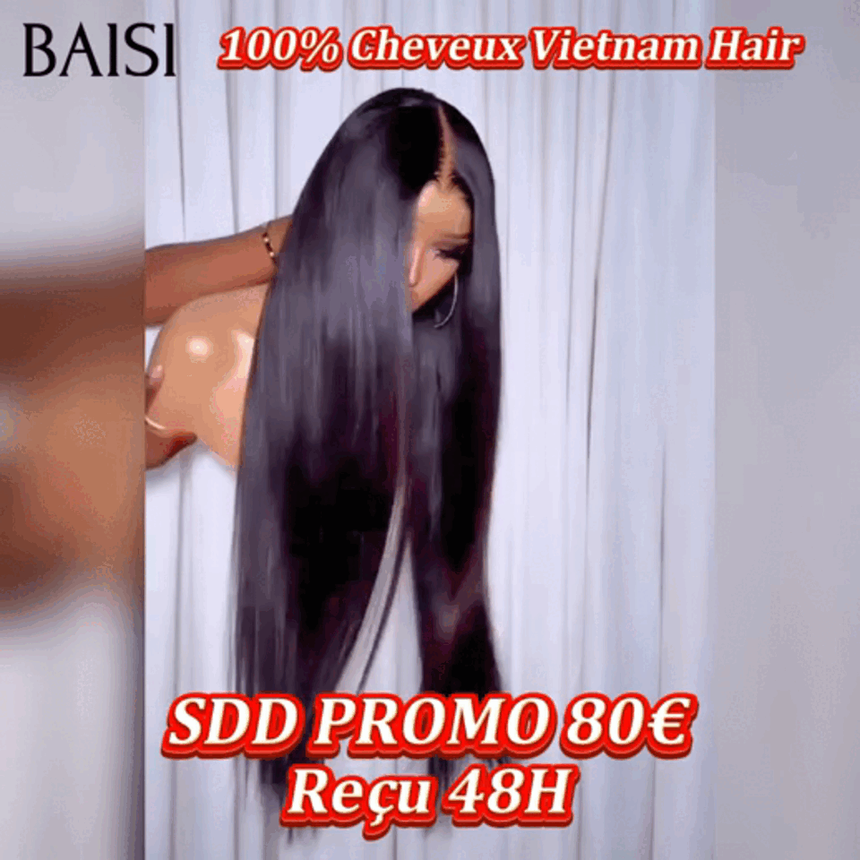 BAISI Perruques de Luxe 2x6 Lace SDD Bone straight Perruque Lisse En 100% Cheveux Humains Vietnam Hair 300% densité plus de 20 ans d' utilisations