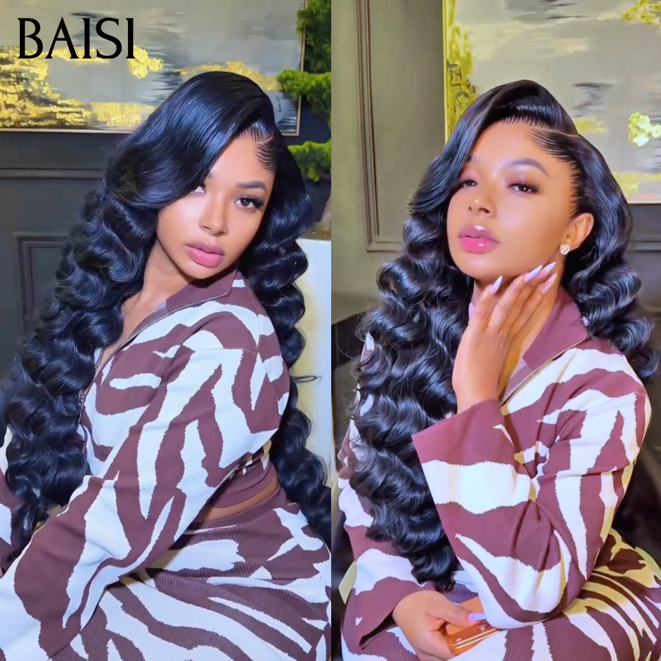BAISI body wave frontale 20 pouces en noir 129€ ou 2 Perruques 210€ Moitié Prix lace Frontal Lisse et curly wave 200% densité plus de 20 ans d' utilisations en 100% vrais cheveux humains
