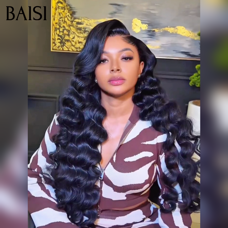 BAISI body wave frontale 20 pouces en noir 129€ ou 2 Perruques 210€ Moitié Prix lace Frontal Lisse et curly wave 200% densité plus de 20 ans d' utilisations en 100% vrais cheveux humains