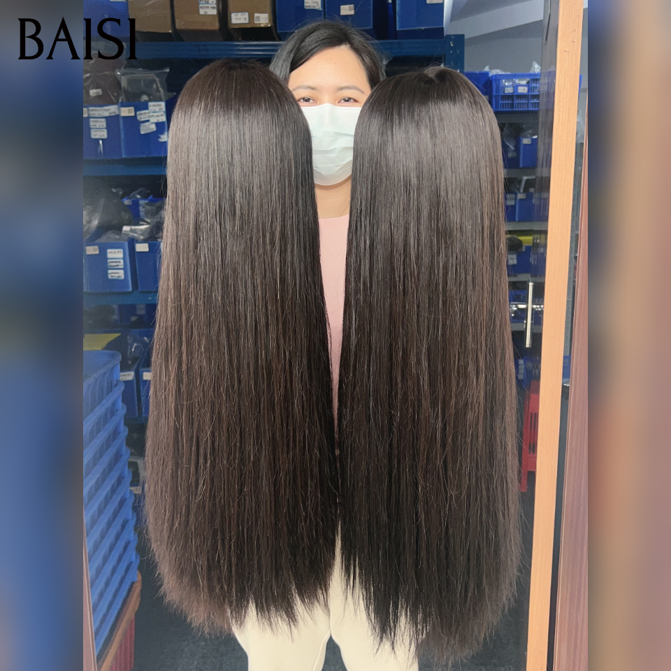 BAISI 4x4 Lace SDD BONE STRAIGHT 100% Vietname Hair Perruque Lisse DE luxe 100% Vietnam Hair 18 pouces 169€ En 100% Vrais Cheveux Humains