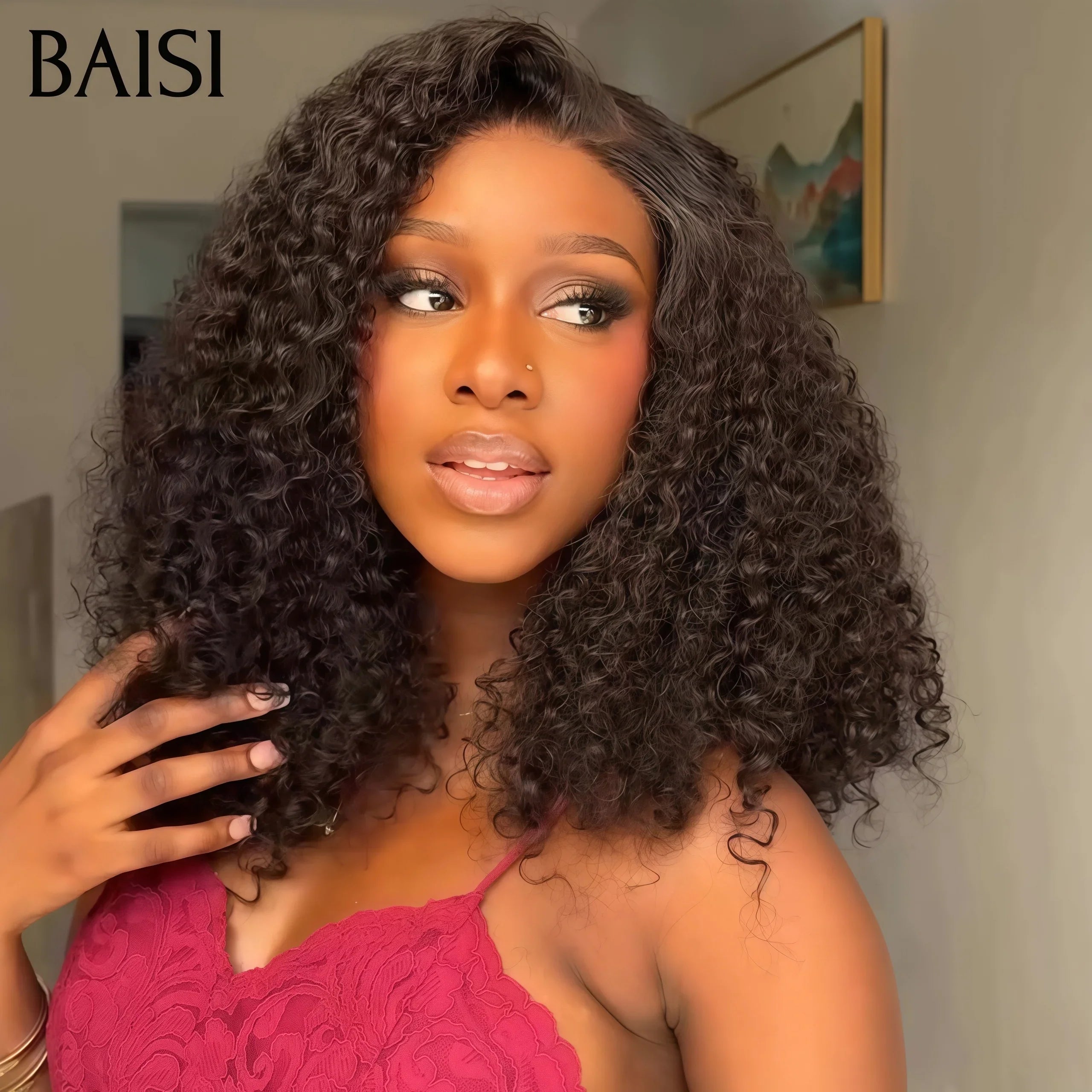 BAISI RAW HAIR 300% Volume large lace Frontal 13X6 Curly wig, Super full density more than 10 years of use with very good care Code: VIP100